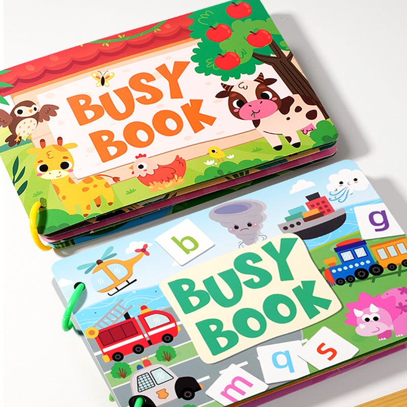 Children'S Quiet Book Repeatedly Tear Sticker Book Kindergarten Enlightenment Puzzle Busy Book Early Education Puzzle Toy - Image 4